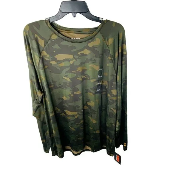 Bass Outdoor Moisture Wicking Stretch Camo Base Layer Long Sleeve Tee Size XL - Picture 2 of 7
